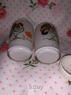 HTF Bartlett-Collins Proud Rooster Salt and Pepper Shakers