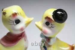 HTF RARE Isco Vintage Artist Ducks Anthropomorphic Salt Pepper Shakers Japan