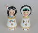 HTF Vintage Norcrest Native American Indian Salt Pepper Shakers Pixieware Set