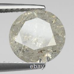 HUGE! 3.16cts 9.2mm Gray Natural Salt & Pepper Loose Diamond SEE VIDEO