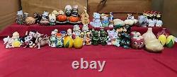 HUGE 70 Pieces Of Vintage SALT AND PEPPER SHAKERS Lot Of 35 Complete Pairs -A98