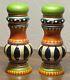 Hand Painted Salt & Pepper Shakers Post Modern Memphis Style Artistic Colorful