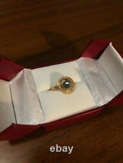 Handmade Designer Engagement Ring 5.16ct Salt & Pepper Diamond with 1mm Halo