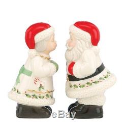 Holiday Santa & Mrs. Claus Salt & Pepper Shaker Set by Lenox, New