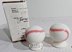 Homer Laughlin Fiesta HLCCA Exclusive Baseball Ball Salt and Pepper Shakers NIB