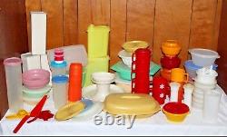 Huge Lot of 114 pcs VTG! Tupperware Cups Mugs Salt&Pepper Spaghetti Containers