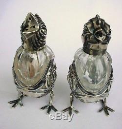 Incredible 800/1000 Silver Chick Figural Salt & Peppers