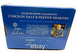 Jacques Pepin collection Chicken salt and pepper shakers new in box