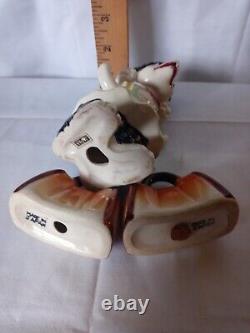 Japan, Dressed Poodle Carrying Luggage, Out For The Weekend Salt Pepper Set Rare