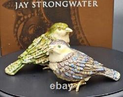 Jay Strongwater Jeweled Birds Salt & Pepper Shaker Set NEW BOXED