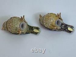 Jay Strongwater Skip and Susie Songbird salt & pepper Shakers Retail $595