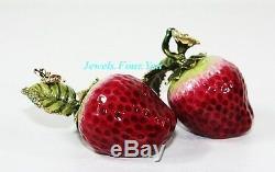 Jay Strongwater Strawberry Salt & Pepper Shakers Valencia by Jay Strongwater