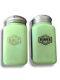 Jaydite Salt And Pepper Shakers 5 In By 2 And 1/2 In