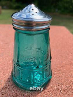 Jeannette Depression Glass Doric and Pansy Salt & Pepper