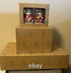 Jim Shore Grinch Set-Salt & Pepper Shakers/Cookie Platter/Napkin Holder-NIB