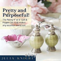 Julia Knight Salt and Pepper Shaker Peony Collection Serveware, One Size, Gol