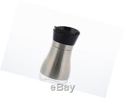 Juvale Set of 2 Salt and Pepper Stainless Shakers 4oz Black