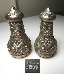 Kirk Stieff Sterling REPOUSSE Salt & Pepper Shakers