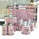 Kitchen Set Pink Crushed Diamond Salt Pepper Canisters Jars Chopping Board