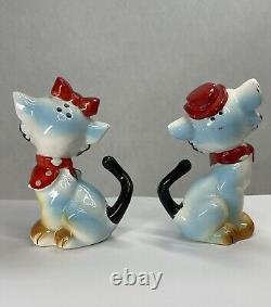 Kitschy Anthropomorphic Kitty Cat Salt Pepper Shakers Relco Japan Vintage