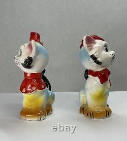 Kitschy Anthropomorphic Kitty Cat Salt Pepper Shakers Relco Japan Vintage