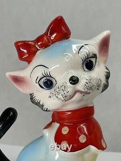 Kitschy Anthropomorphic Kitty Cat Salt Pepper Shakers Relco Japan Vintage