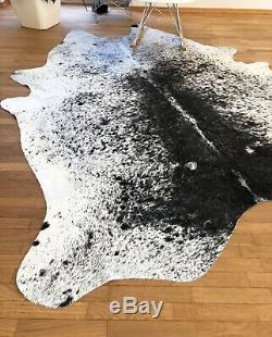 Kuhfell Rinderfell Salt & Pepper Schwarz & Weiß ca. 240 cm x 190 cm, NEU, RUG
