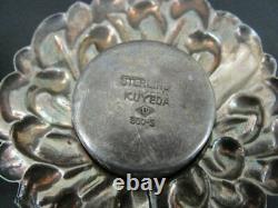 Kuyeda Salt and Pepper Shakers Vintage Sterling Silver 925 Sunflower Set Flower