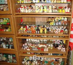 LARGE LOT OF SALT & PEPPER SHAKERS, OVER 1600, With 6 BARRISTER CABINETS