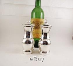LARGE TIFFANY & CO STERLING SALT AND PEPPER GRINDER SET 5.75 EXC COND NO MONO