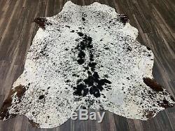 Large salt and pepper new cowhide rug size 96x77inches AU-1274