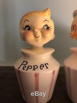 Lefton ESD Vintage Pixie Salt & Pepper Shakers-Anthropomorphic