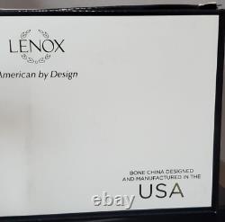 Lenox Vintage Jewel Salt & Pepper Shaker Set White China Gold Enameling USA B8
