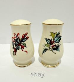 Lenox Winter Greetings Salt Shaker and Pepper Shaker New Made in USA RARE