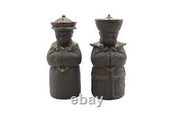 Lladró Emperor & Empress Porcelain Salt and Pepper Shakers with Original Box