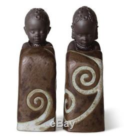 Lladro Pulse of Africa Porcelain Salt and Pepper Shakers by Lladro