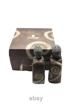 Lladró Pulse of Africa Porcelain Salt and Pepper Shakers with Original Box