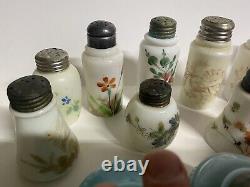 Lot Of 52 Antique Victorian Glass Salt Shakers Mt Washington Corn Wavecrest Etc