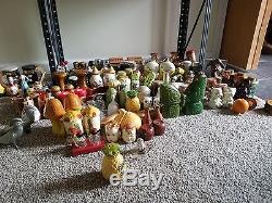 Lot of antique salt and pepper shakers