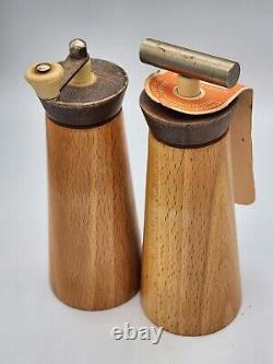 MARLUZ Course Salt & Pepper Mill Vintage Made In FRANCE Tag GSD