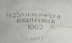 MID Century Eugen Ferner Germany Sterling Silver Coffee & Tea Tray Salt & Pepper