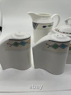 MIKASA Ultima Headline HK 232 Salt & Pepper Shakers, Cream & Sugar Set ECU 4 Pic