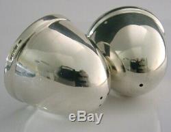 MODERNIST BOXED STERLING SILVER BEE HIVE SALT AND PEPPER POTS 2001 74g
