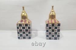 MacKenzie Childs Cheltenham Salt and Pepper Check Print Torquay Frank Mustard