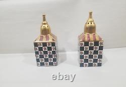 MacKenzie Childs Cheltenham Salt and Pepper Check Print Torquay Frank Mustard