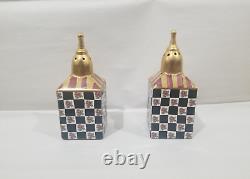 MacKenzie Childs Cheltenham Salt and Pepper Check Print Torquay Frank Mustard