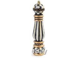 Mackenzie Childs COURTLY CHECK Wood HAND PAINTED 10 PEPPER MILL NEW $165