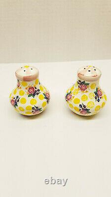 Mackenzie Childs Dicontinued Buttercup Pattern Salt & Pepper Shakers