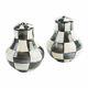 Mackenzie Childs Enamelware Courtly Check Salt & Pepper Shakers Small