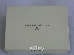 Mackenzie Childs Hand Made PARCHMENT CHECK Pear SALT & PEPPER SHAKERS NEW mc-14j